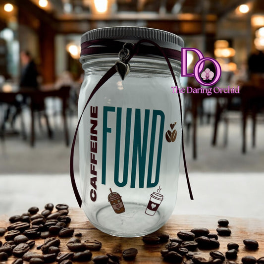Caffeine funds jar bank, coffee lover bank, Co-worker gift