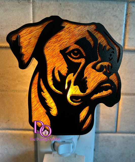 Boxer Night Light, dog breed night light