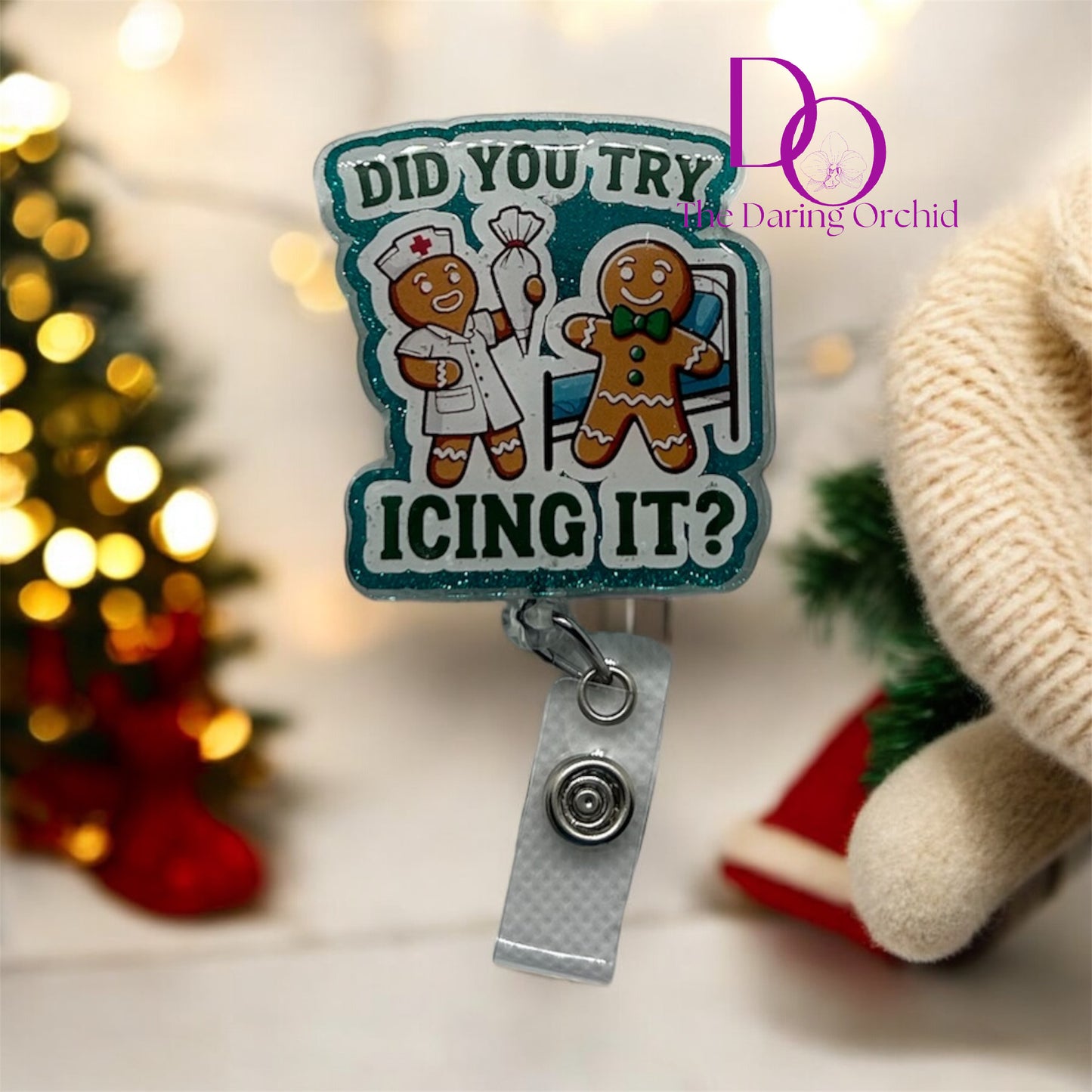 Did you try icing it? Badge Reel, ID Holder, Nurse, CNA, MA