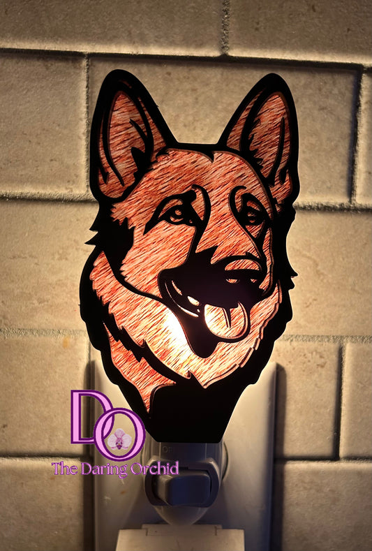 German Shepherd Night Light, dog breed night light