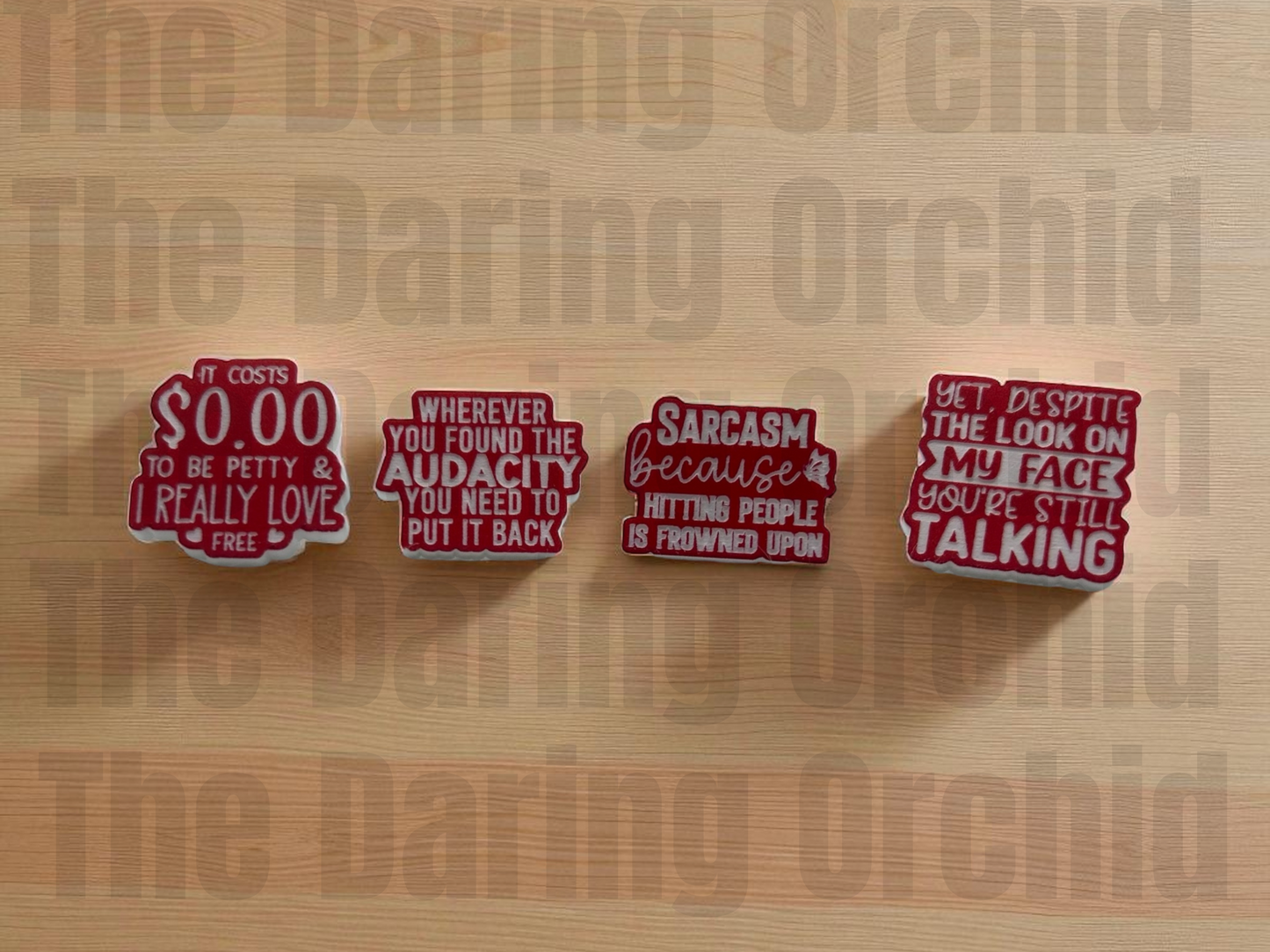 Sarcastic push pins, sassy push pins, fun office push pins