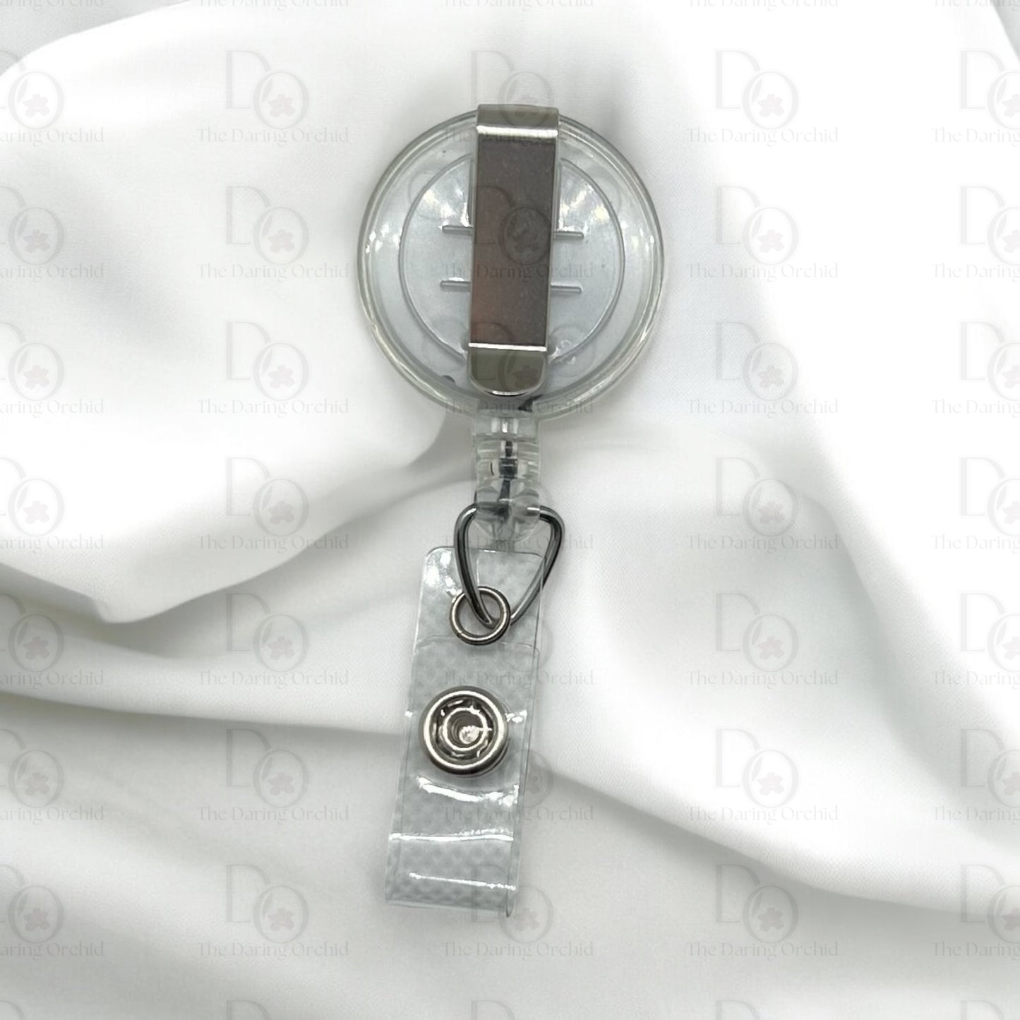 Goose themed badge reel Cuff 'em, Nurse badge reel, LPN badge reel