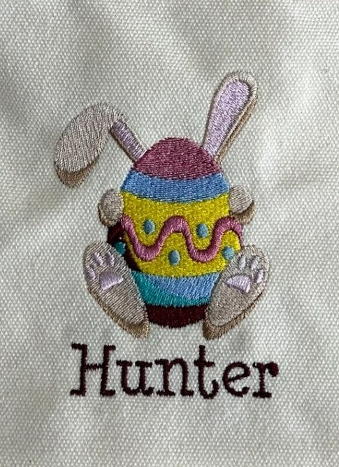 Personalized Easter Bag for Kids - Custom Name Easter Tote - bunny egg