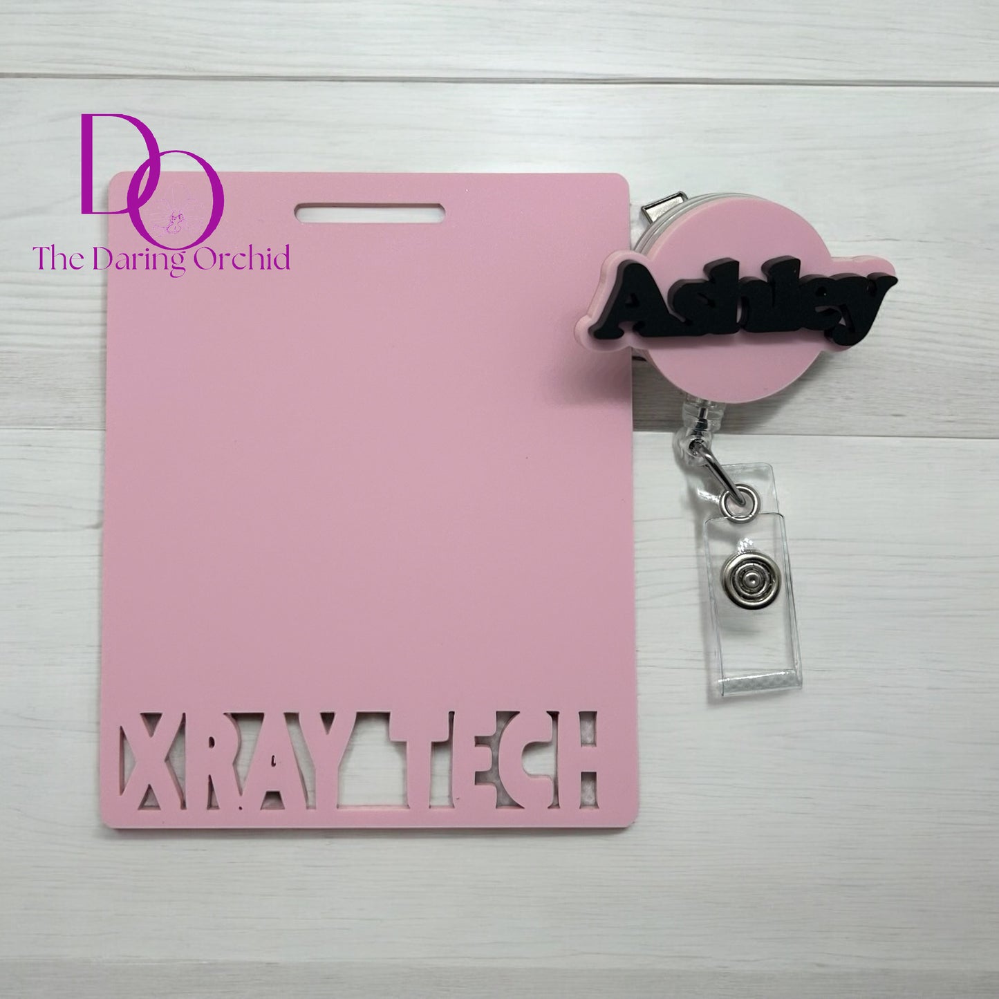 Custom badge reel and badge buddy set