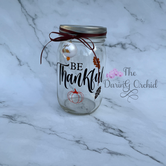 Special edition Thanksgiving gratitude jar - grateful,  thankful, manifest it